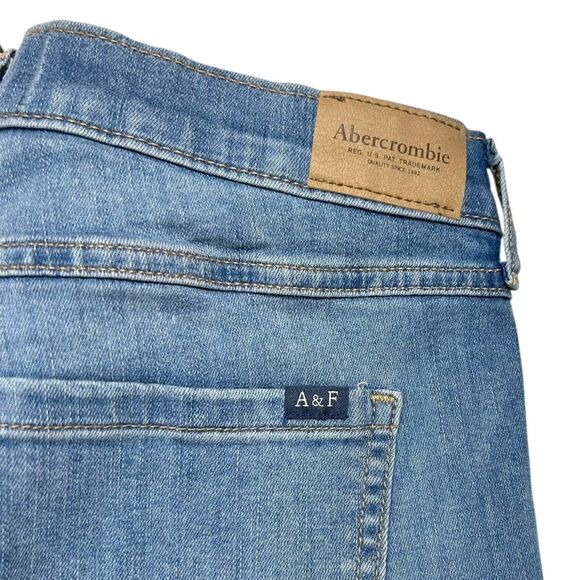 Abercrombie & Fitch High Rise Flare Jeans High Waisted Patchwork Y2K Jeans - Picture 5 of 8